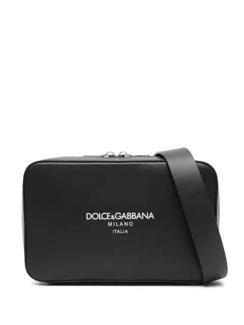 Dolce & Gabbana logo-embossed messenger bag Black BM2444A6E48