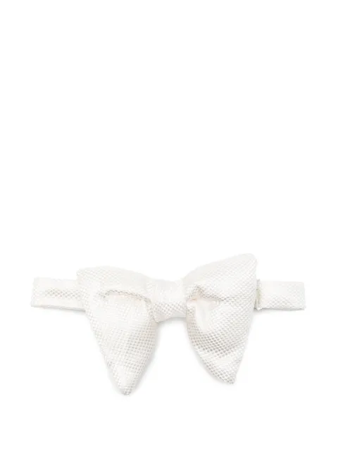 TOM FORD textured bow tie White SRL002SPS02