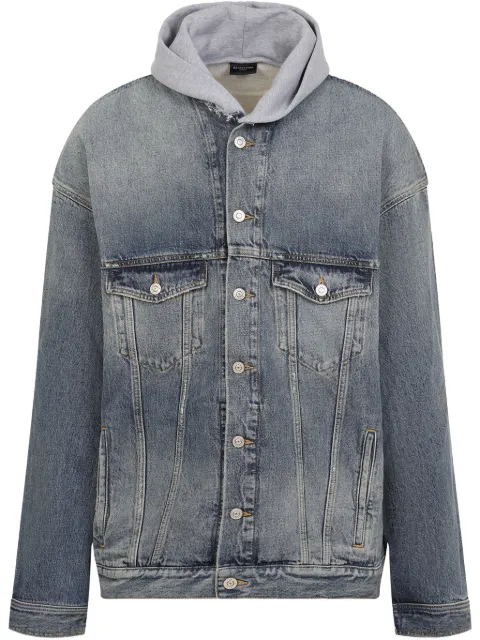 Balenciaga hooded denim jacket Blue 825285THW25