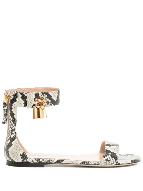 TOM FORD snakeskin-effect sandals Black W3659LCL385G