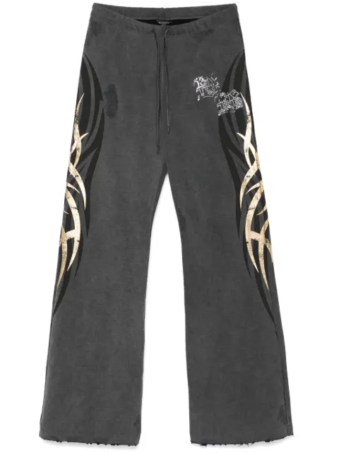 Balenciaga rhinestone-logo track pants Grey 806207TRVR6