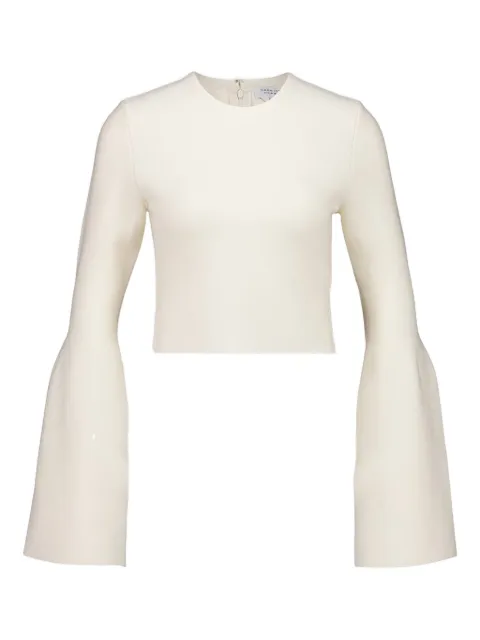 Gabriela Hearst Talos flared-sleeve knit top Neutrals 3259725A077