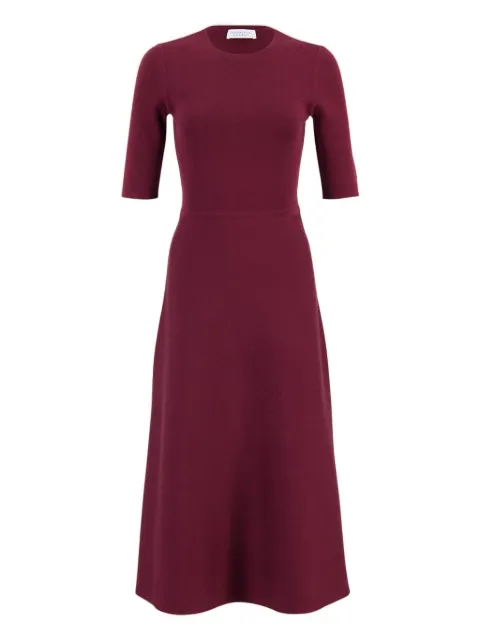 Gabriela Hearst Seymore crew-neck midi dress Red 3259264A004
