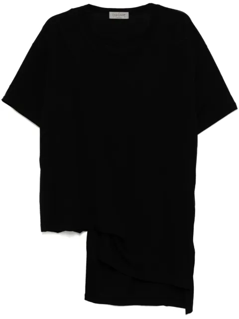 Yohji Yamamoto asymmetric T-shirt Black HPT04071