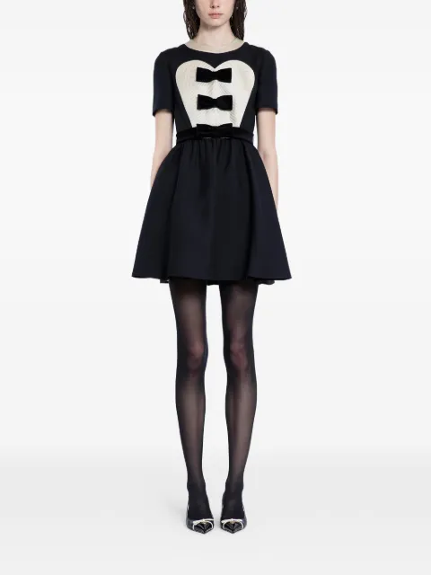 Valentino Garavani Crepe Couture bow-detail mini dress Black BVADH51CF