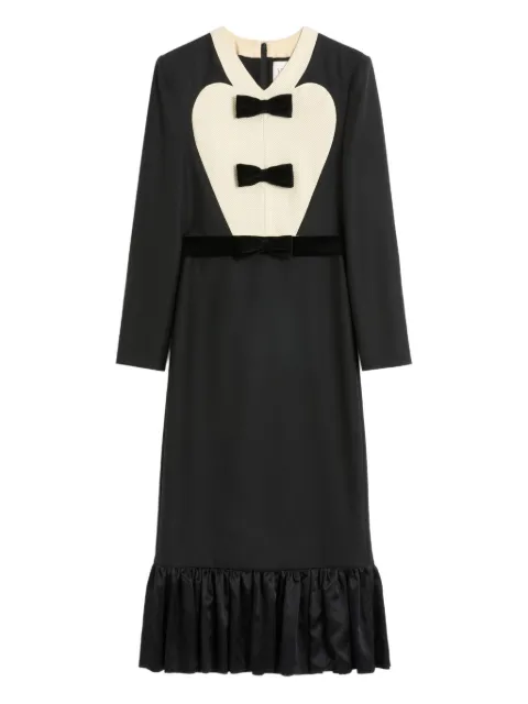 Valentino Garavani bow-detail midi dress Black BVADH08VB