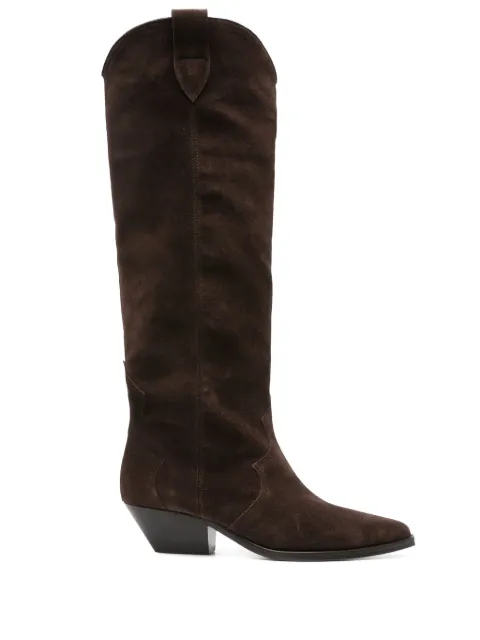 ISABEL MARANT Denvee suede western boots Brown BT0001FAA1A03S