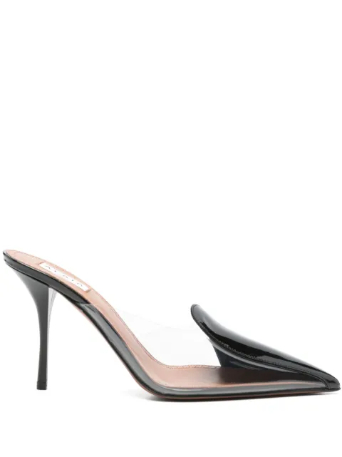 Alaïa 90mm Coeur mules Black AA3M094CK150