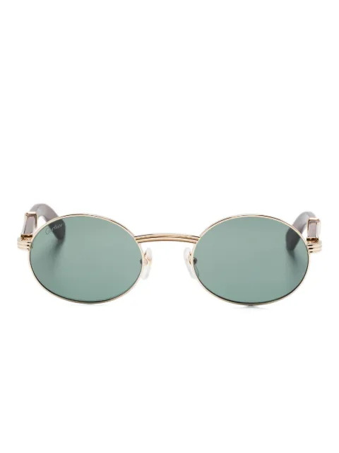 Cartier Eyewear wood-detail sunglasses Gold CT0464S