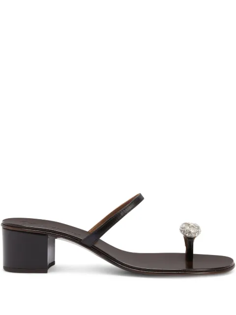 Giuseppe Zanotti 40mm Icon Ring sandals Black E500062001