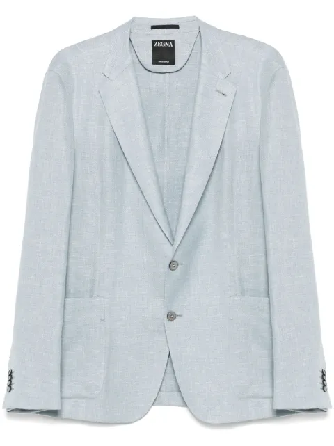 Zegna slub-texture blazer Blue 949559A9