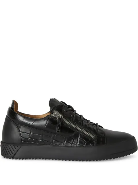 Giuseppe Zanotti Frankie double-zip low-top sneakers Black RU90104H08