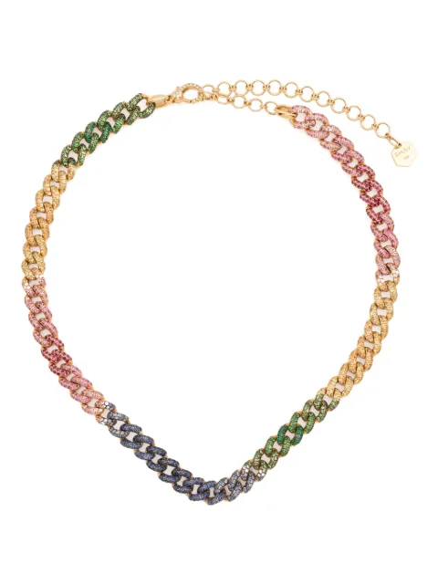 SHAY 18K yellow gold Rainbow Pave choker Gold SN309