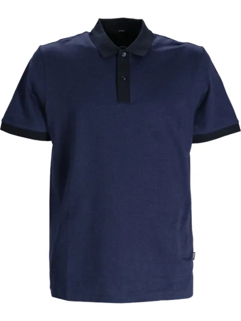 BOSS logo-tag polo shirt Blue 50532246
