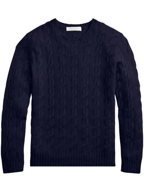 Ralph Lauren Purple Label cable-knit cashmere sweater Blue 790965739011