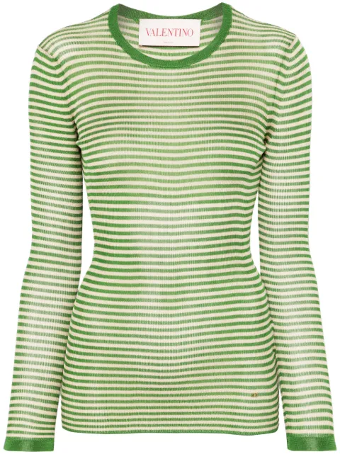Valentino Garavani striped sweater Green BKC62S946