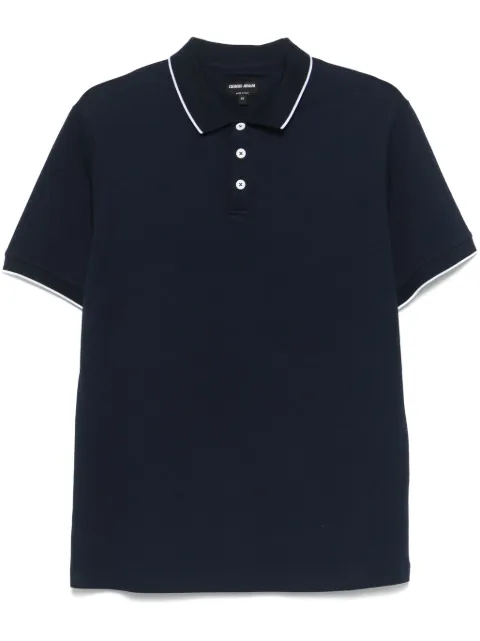 Giorgio Armani cotton polo shirt Blue 3KSF75SJMZZ