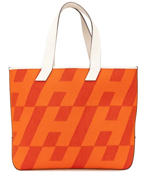 Hermès Pre-Owned 2022 Toile H and Swift Cabas H en Biais 40 tote bag White 9FO2968WYXGSE9G5