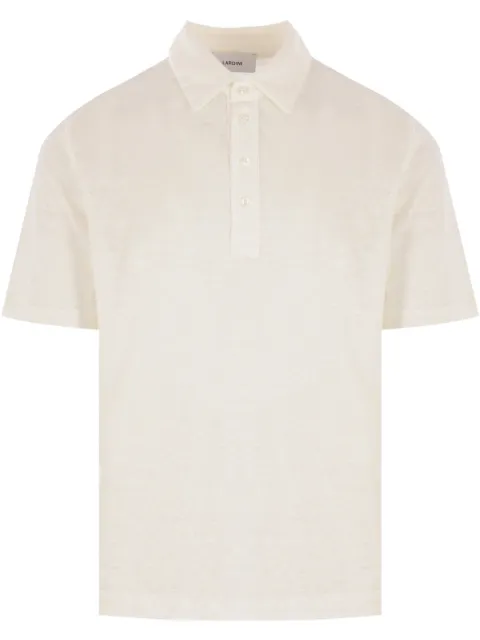 Lardini linen polo shirt White ESLPMC79ES64054