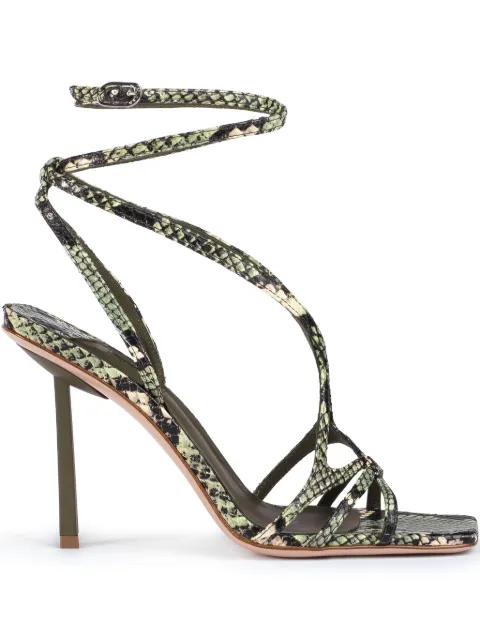 Le Silla 95mm Belen sandals Green 4311D090BXPPDUR