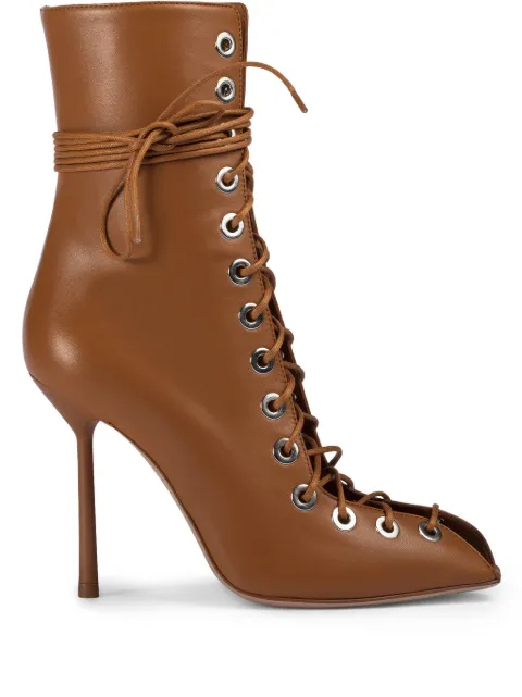 Le Silla 100mm Courtney boots Brown 4382D090BXPPNEM