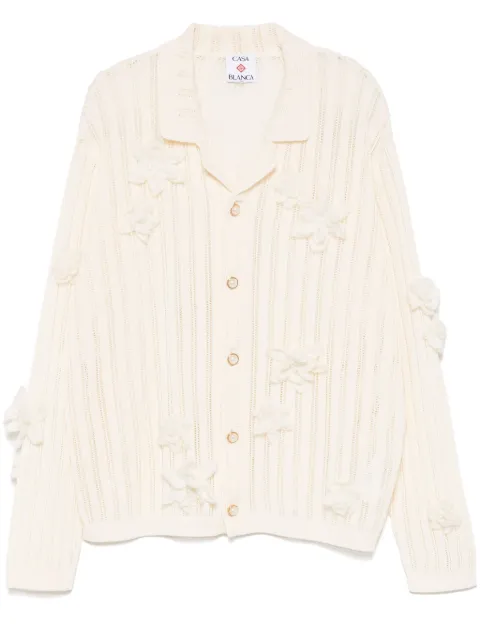 Casablanca flower laced shirt White MS25KW90001