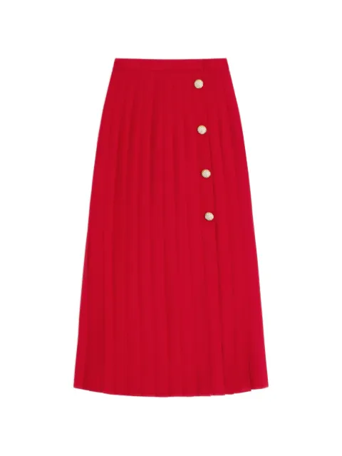 Valentino Garavani georgette midi skirt Red BRAD651MH