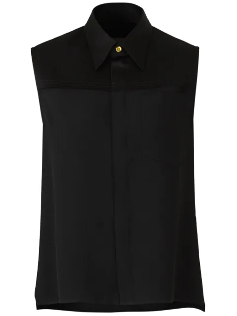 AMI Paris sleeveless shirt Black FSH220AC0014