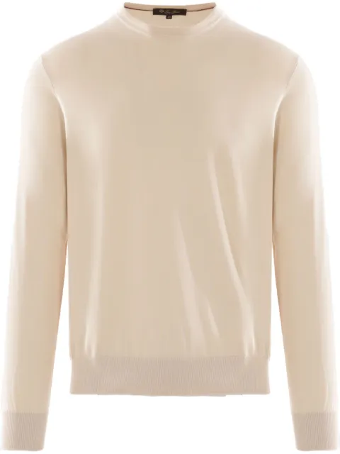 Loro Piana crew-neck cotton sweater Neutrals FAO9903