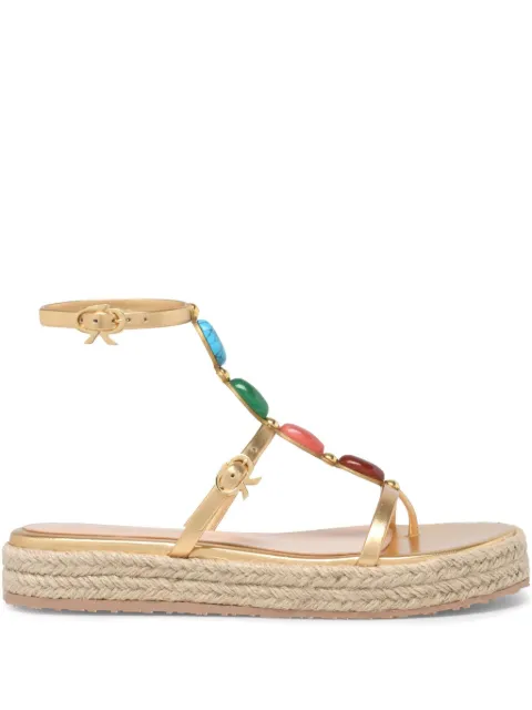 Gianvito Rossi Shanti Beach espadrilles Gold G3251805GOMNKJ