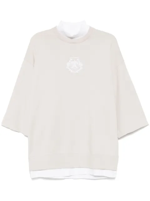 Givenchy logo-embroidered sweatshirt Neutrals BMJ0KC4Z9V