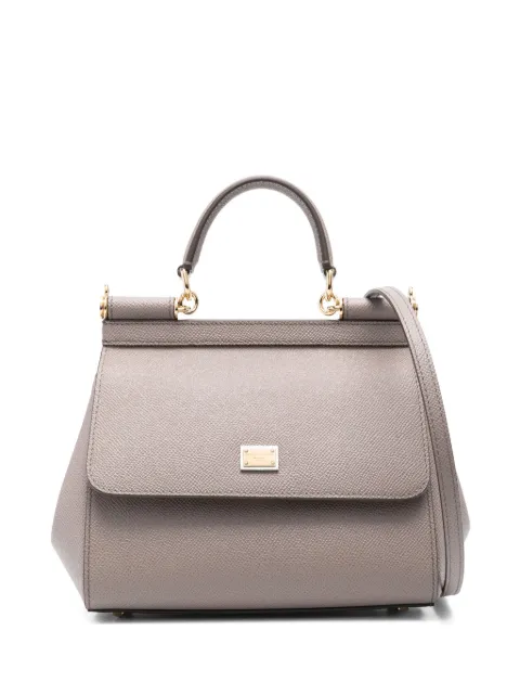 Dolce & Gabbana small Sicily handbag in Dauphine calfskin Brown BB6003B100180045