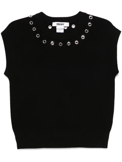 DKNY gromet-detailing vest Black P5ASAU42