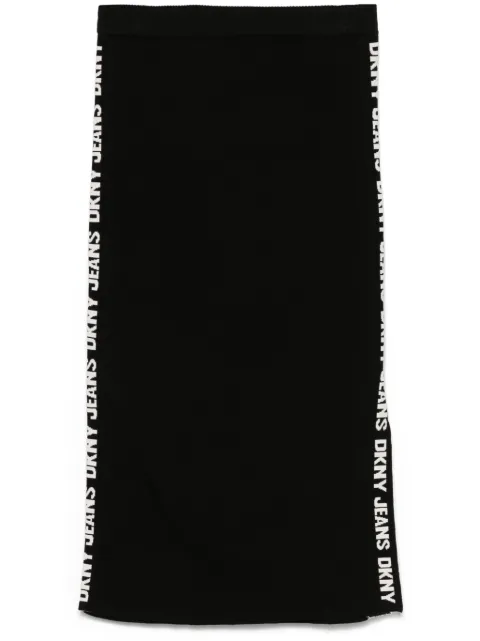 DKNY fine-ribbed midi skirt Black DJ4R0117