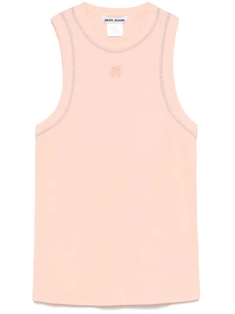 DKNY stud-detailing tank top Orange DJ5T1380