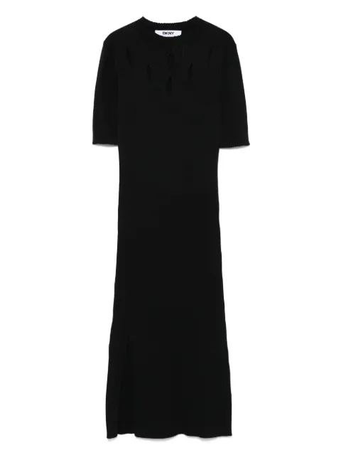 DKNY ribbed midi dress Black P5AUAU74
