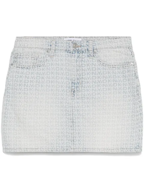 DKNY monogram mini skirt Blue DJ4K9525