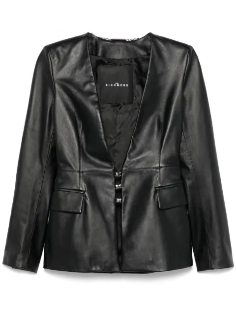 John Richmond leather jacket Black RWP25384GC