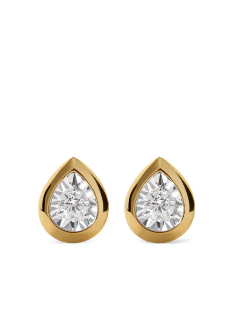 Monica Vinader Pear Diamond stud earrings Gold GPEAPEARLGD