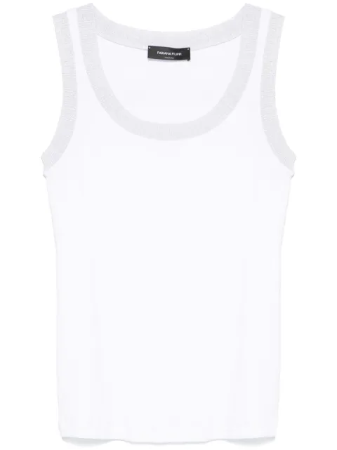 Fabiana Filippi lurex-trim tank top White JED275F150L3610000