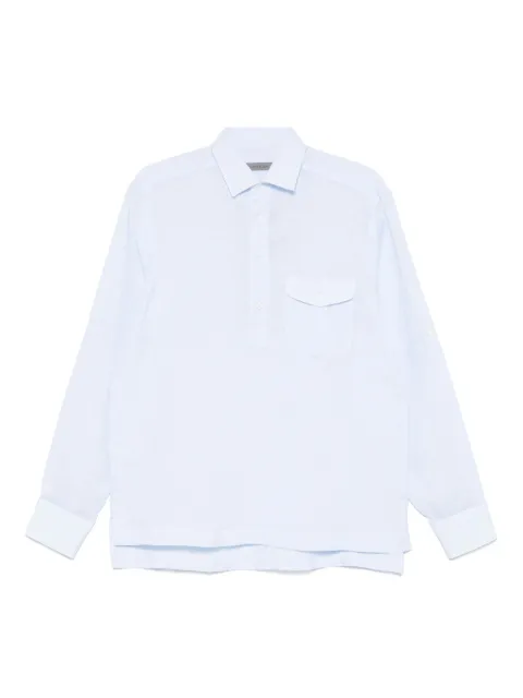 Corneliani linen shirt Blue 25P2122511176