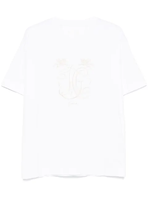 Givenchy HG-embroidery cotton T-shirt White BM71MG3YQA