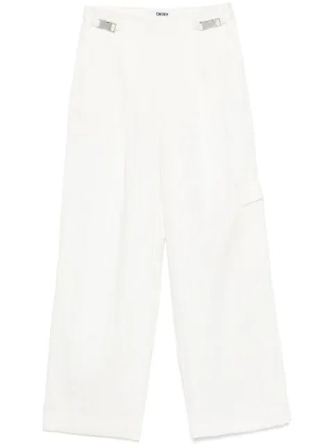 DKNY twill-weave cargo trousers White P5BK7AIP