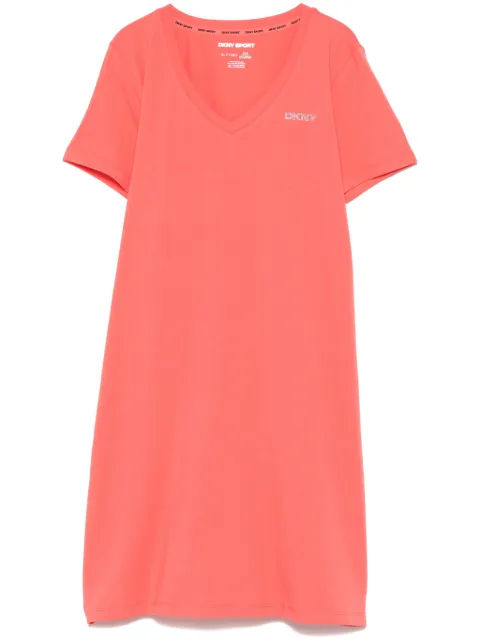 DKNY V-neck performance dress Orange DP5D4902