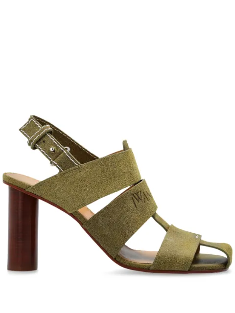 JW Anderson 95mm suede fisherman sandals Green SN0097LA0359526