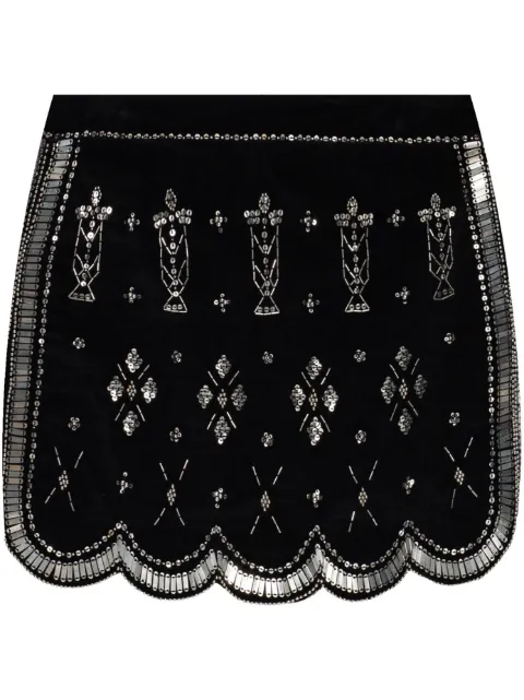 ISABEL MARANT Handore mini skirt Black JU0331FAC1E01I