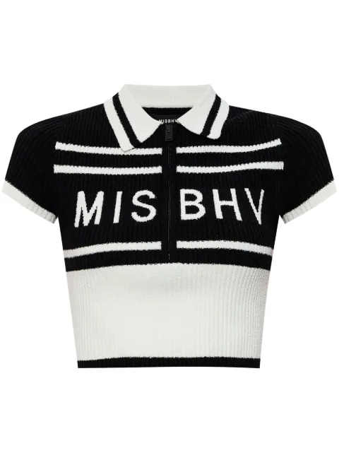 MISBHV Fluffy Cannes polo top Black 250W139