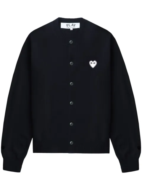 Comme Des Garçons Play heart-appliqué cardigan Blue AXN061051