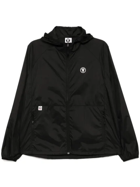 AAPE BY *A BATHING APE® Moonface-appliqué windbreaker Black ALJ7704XXO