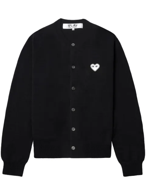 Comme Des Garçons Play heart-patch cardigan Black AXN061051